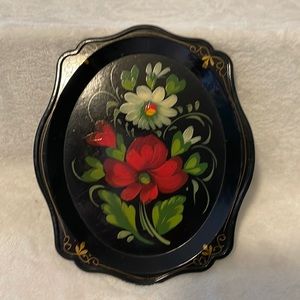 Russian Trinket hand painted trinket tray $15